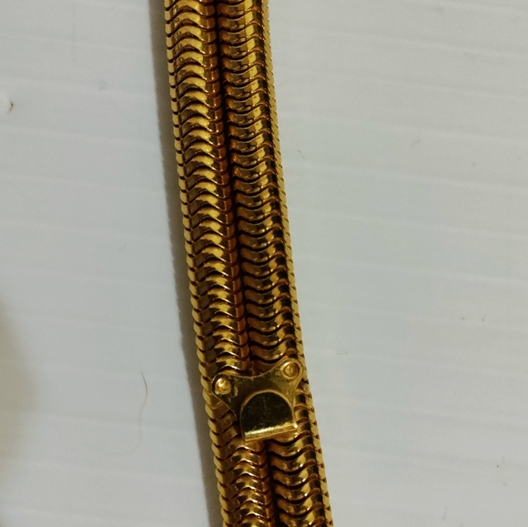 Christian Dior Vintage Gold Metal Tassel Belt Signed main image 5